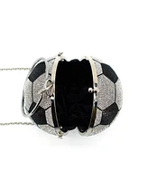 Like Dreams Striker Small Rhinestone Soccer Clutch Bag
