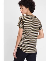 Olsen Women's Waved Striped T-Shirt