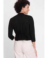 Olsen Women's Cropped Cardigan with Waist Tie