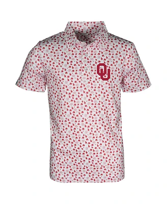 Garb Toddler White Oklahoma Sooners Earnest Allover Print Polo Shirt