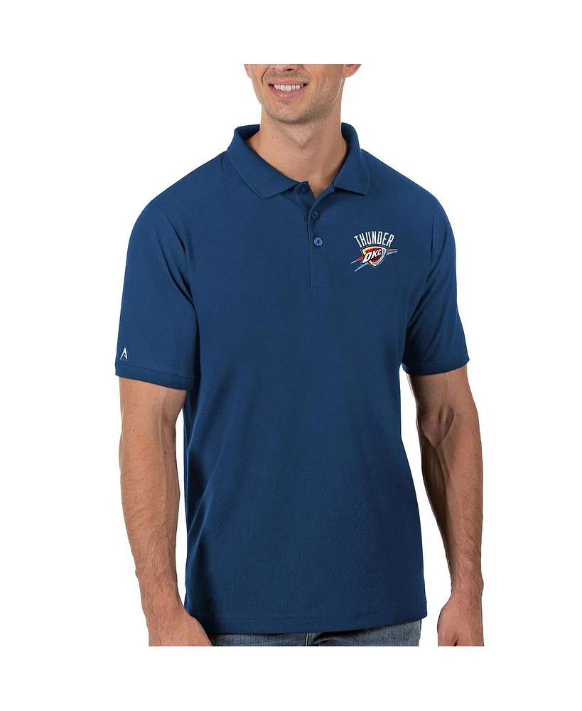 Antigua Men's Navy Oklahoma City Thunder Legacy Pique Polo Shirt
