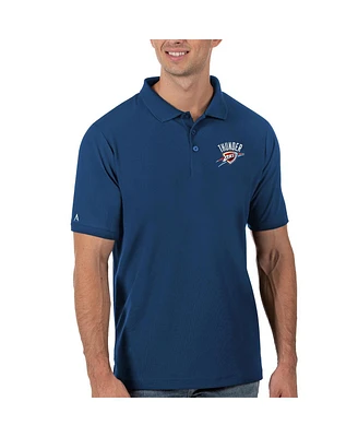 Antigua Men's Navy Oklahoma City Thunder Legacy Pique Polo Shirt