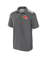 Fanatics Men's Gray Cleveland Browns Long Shot Polo Shirt