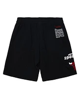 Mitchell & Ness Men's Black Chicago Bulls Team Origins Fleece Shorts
