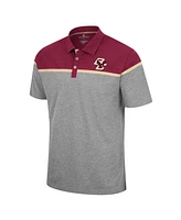 Colosseum Men's Heather Gray Boston College Eagles Chamberlain Polo Shirt