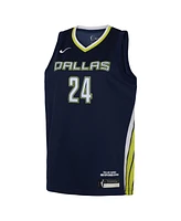Nike Big Boys and Girls Arike Ogunbowale Navy Dallas Wings 2021 Explorer Edition Victory Player Jersey