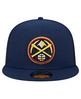New Era Men's Navy Denver Nuggets Mesh back 9FIFTY Snapback Hat