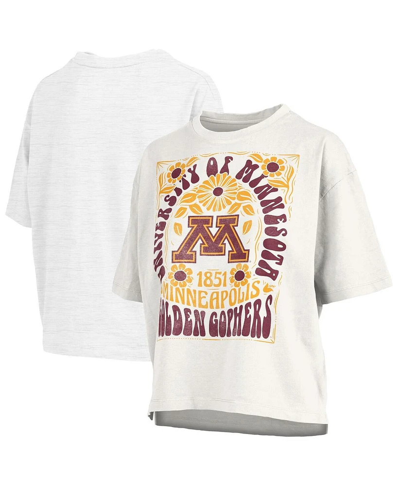 Pressbox Women's White Minnesota Golden Gophers Harmony Oversized T-Shirt