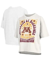 Pressbox Women's White Minnesota Golden Gophers Harmony Oversized T-Shirt