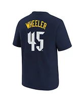 Nike Big Boys and Girls Zack Wheeler Navy Philadelphia Phillies Fuse City Connect Name Number T-Shirt