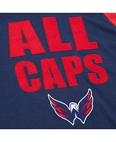 Mitchell & Ness Men's Navy/Red Washington Capitals Legendary Slub Raglan Long Sleeve T-Shirt