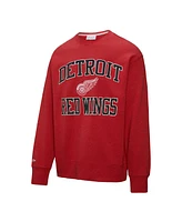 Mitchell & Ness Men's Red Detroit Wings Playoff Win Fleece Pullover Sweatshirt