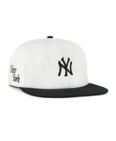 '47 Brand Men's White/Black New York Yankees Foundation Captain Snapback Hat