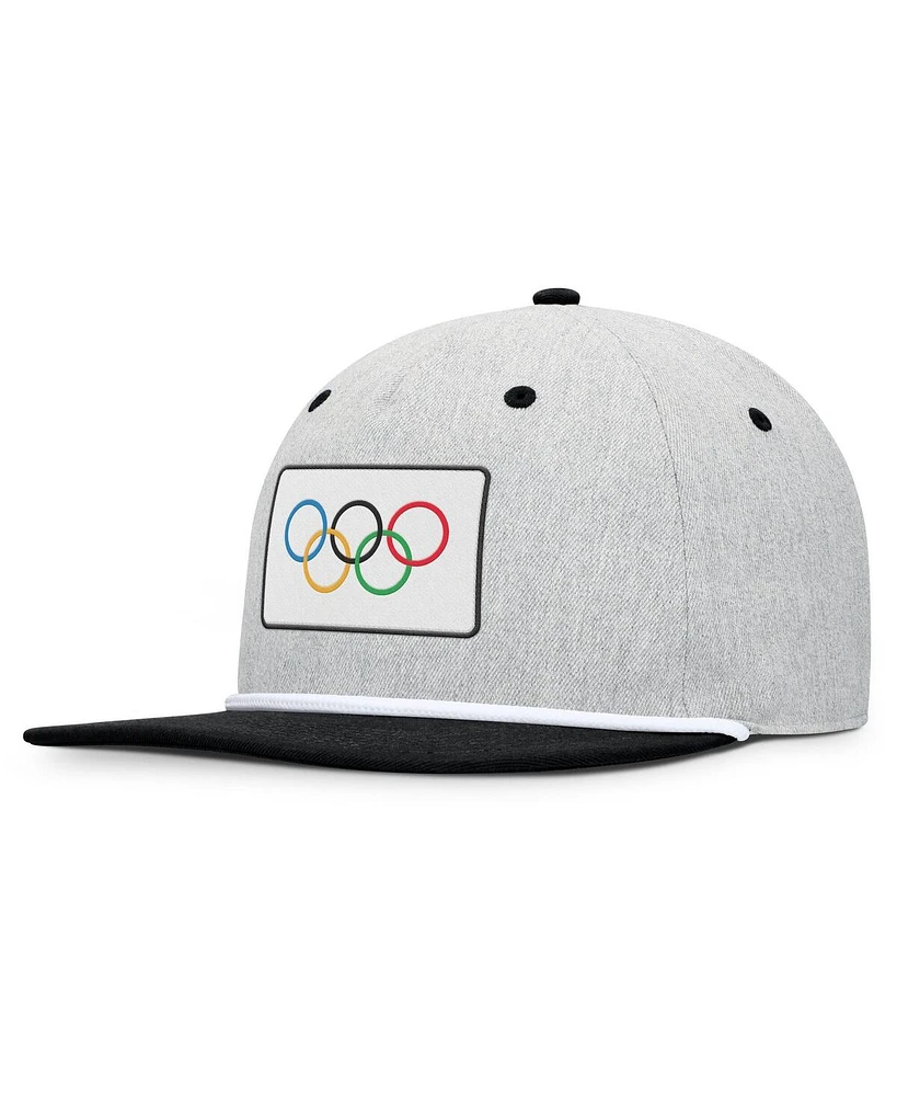 Fanatics Men's Heather Gray/Black Olympic Games Photo Finish Adjustable Hat