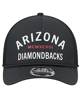 New Era Men's Black Arizona Diamondbacks Minimalist 9FORTY A-Frame Adjustable Hat