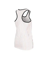 New Era Women's White Baltimore Orioles Gameday Pinstripe Tank Top
