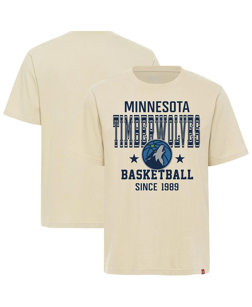 Sportiqe Men's and Women's Cream Minnesota Timberwolves Duke Premium T-Shirt