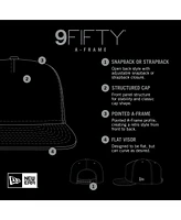 New Era Men's White/Green New York Jets Striped A-Frame 9FIFTY Adjustable Trucker Snapback Hat