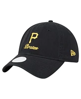 New Era Women's Black Pittsburgh Pirates Preppy Team 9TWENTY Adjustable Hat