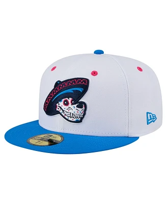 New Era Men's White/Blue Midland Rockhounds Copa de la Diversion 59FIFTY Fitted Hat