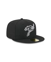 New Era Men's Black Hampshire Fisher Cats Theme Nights 59FIFTY Fitted Hat