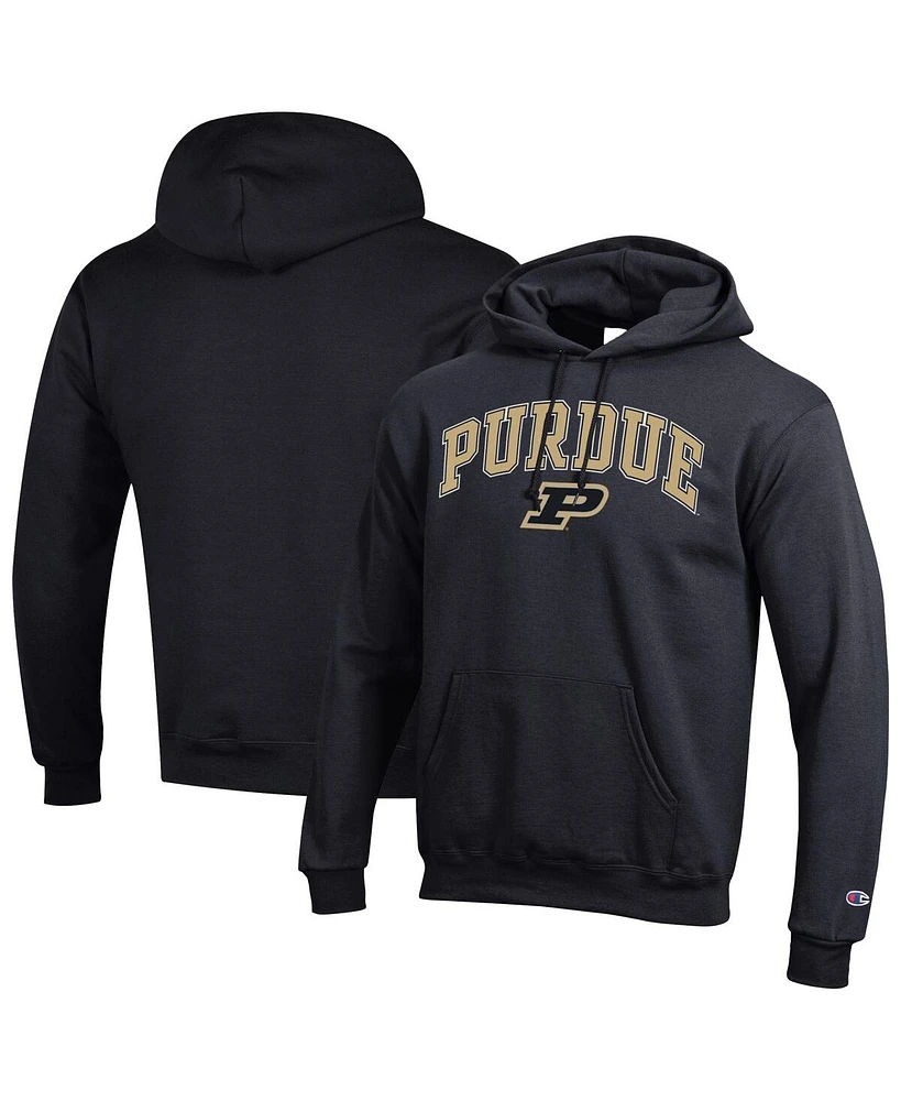 Champion Men's Black Purdue Boilermakers Arched Logo Fleece Pullover Hoodie
