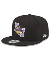 New Era Men's Black Los Angeles Lakers State Pride 9FIFTY Snapback Hat