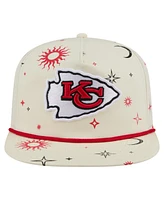 New Era Men's Cream Kansas City Chiefs Celestial Golfer Adjustable Hat
