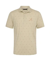 LevelWear Men's Cream Atlanta Braves Vision Polo Shirt