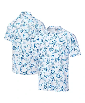 Reyn Spooner Men's White Brooklyn Dodgers Cooperstown Collection Performance Polo Shirt