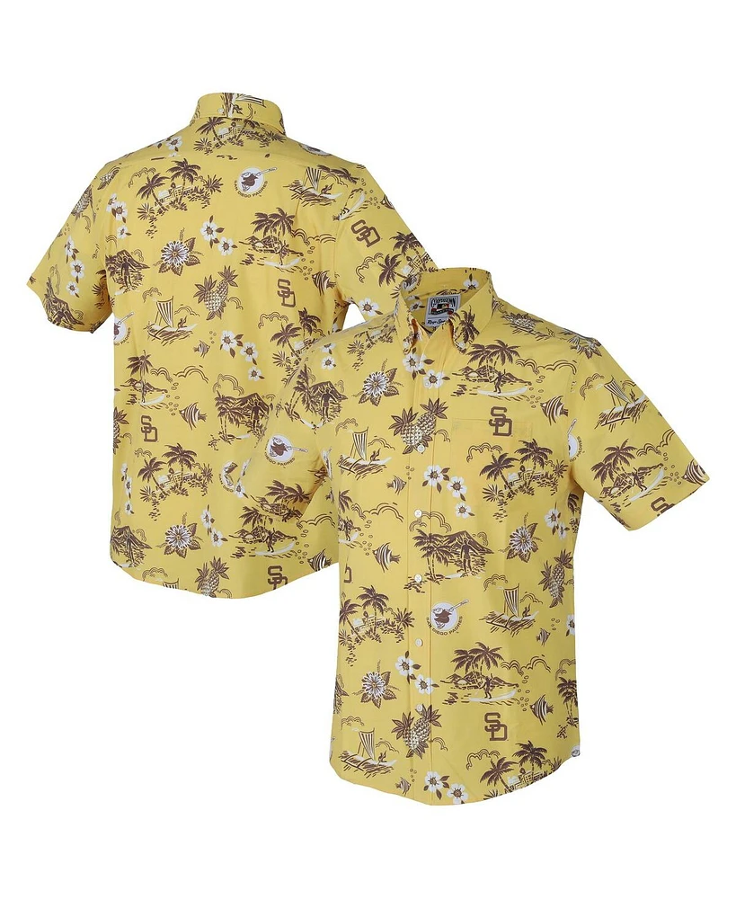 Reyn Spooner Men's Yellow San Diego Padres Kekai Button-Down Shirt