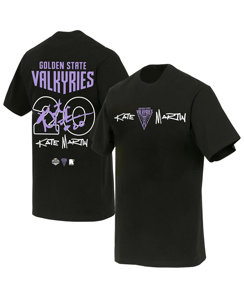 Round21 Men's and Women's Kate Martin Black Golden State Valkyries Launch Name Number T-Shirt