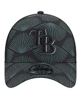 New Era Men's Black Tampa Bay Rays 9FORTY A-Frame Trucker Adjustable Hat