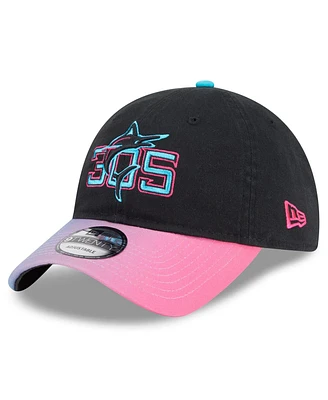 New Era Men's Black/Pink Miami Marlins 2025 City Connect 9TWENTY Adjustable Hat