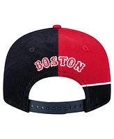 New Era Men's Navy/Red Boston Red Sox Retro Split Corduroy Snapback Hat