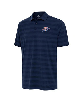 Antigua Men's Navy Oklahoma City Thunder Tunnel Polo Shirt