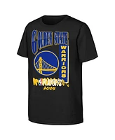 Outerstuff Big Boys and Girls Black Golden State Warriors 2025 Nba Playoffs Hype T-Shirt