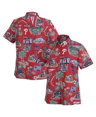 Reyn Spooner Women's Red Philadelphia Phillies Scenic Button-Up Top