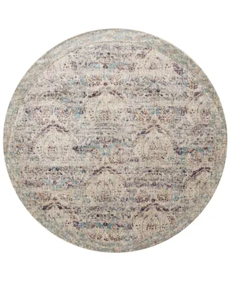 Loloi Anastasia Af-05 Silver/Plum 7'10" Round Rug