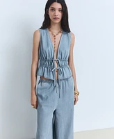 Mango Women's Lyocell Palazzo Pants