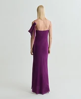 Mango Women's Flower Detail Draped Dress