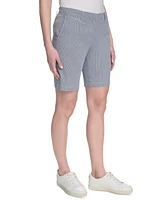 Nautica Jeans Women's Striped Riviera Mid-Rise Shorts