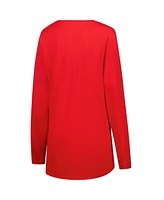 Fanatics Women's Red Buffalo Bills Long Sleeve Wordmark T-Shirt