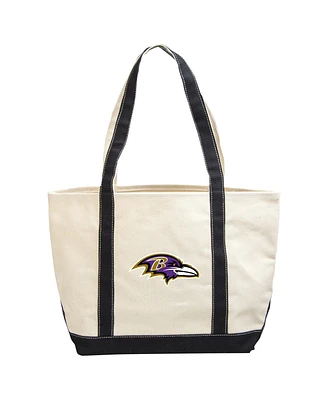 Logo Brands Baltimore Ravens Canvas Tote Bag