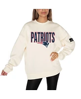 Gameday Couture Women's Cream New England Patriots Premium Fleece Drop Shoulder Pullover Sweatshirt