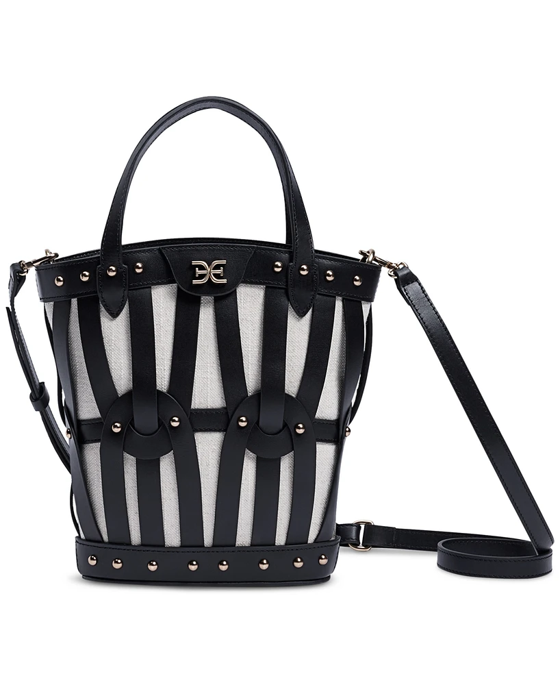 Sam Edelman Bay Medium Dye Cut Leather Fan Tote