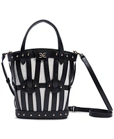 Sam Edelman Bay Medium Dye Cut Leather Fan Tote