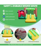 Inolait 6-in-1 Inflatable Bounce House with Double Slides without Blower