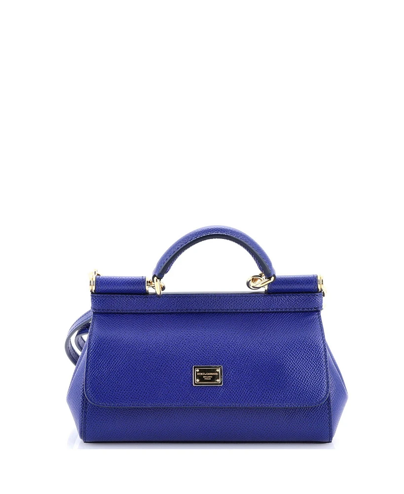 Pre-Owned Dolce & Gabbana Small East West Miss Sicily Bag Leather
