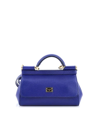 Pre-Owned Dolce & Gabbana Small East West Miss Sicily Bag Leather